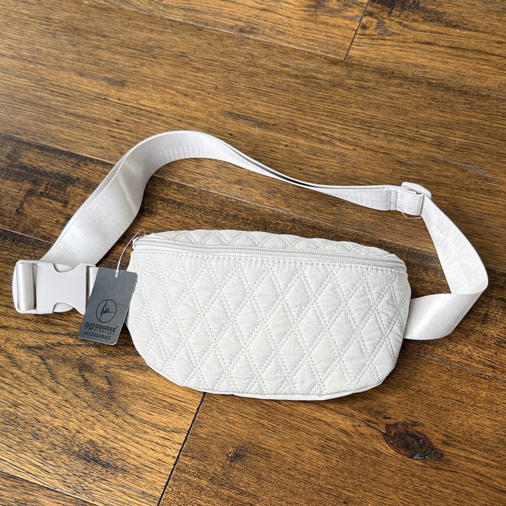 90 Degree By Reflex Quilted Crossbody Bag in Beige